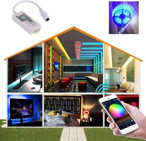 img 2 attached to 🔌 Control & Illuminate with Smart WiFi LED Controller - 2 Pack: RGB LED Strip Lights, Alexa & Google Home Compatible, IFTTT Support, Free Magic Home App for iOS & Android