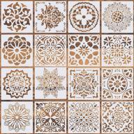 🖌️ wedong 16 pcs (6 x 6 inch) reusable mandala stencils, dot painting templates for diy painting, art, scrapbooking logo