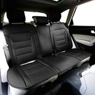 fh group black-rear pu208black013 futuristic leatherette seat cushions: universal fit for cars, trucks, suvs, and vans logo