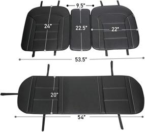 img 1 attached to FH Group Black-Rear PU208BLACK013 Futuristic Leatherette Seat Cushions: Universal Fit for Cars, Trucks, SUVs, and Vans