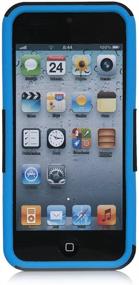 img 3 attached to Ultra Slim Matte Perforated Rugged Protective Cover Case - Black on Blue, Compatible with Apple iPod Touch 6th Gen 5th Gen