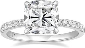 img 4 attached to 💍 Sparkling Elegance: EAMTI Sterling Zirconia Engagement Jewelry for Women