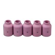 ⚡️ 5pk tig welding torch alumina nozzle ceramic cups - for riverweld 53n88#10 5/8" orifice large tig gas lens - compatible with sr db wp 9 17 20 18 26 logo