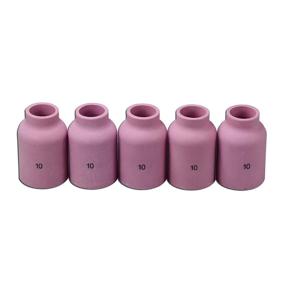 img 4 attached to ⚡️ 5pk TIG Welding Torch Alumina Nozzle Ceramic Cups - For RIVERWELD 53N88#10 5/8" Orifice Large TIG Gas Lens - Compatible with SR DB WP 9 17 20 18 26