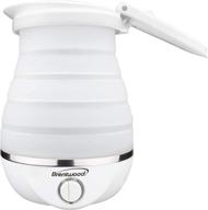 🔌 brentwood kt-1508w white collapsible-travel kettle: dual voltage 0.8l for 120/220 volt logo