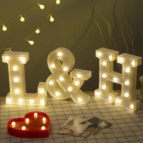 img 3 attached to Ogrmar Decorative LED Light Up Number Letters: White Marquee Number Lights for Party and Wedding Decor - Battery Operated (1)