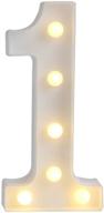 ogrmar decorative led light up number letters: white marquee number lights for party and wedding decor - battery operated (1) logo