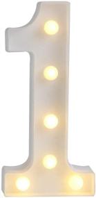 img 4 attached to Ogrmar Decorative LED Light Up Number Letters: White Marquee Number Lights for Party and Wedding Decor - Battery Operated (1)