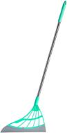 🧹 versatile multi-functional broom and floor squeegee combo, dual-purpose sweeper effortlessly dries floors, eliminates dirt and hair, top-quality squeegee for tiles, showers, floorings, kitchens - green logo