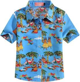 img 4 attached to 🌺 Stylish and Relaxed: SSLR Youth Big Girls Hawaiian Casual Short Sleeve Button Down Shirt