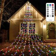 416 leds 8 modes outdoor christmas decorations star lights string seasonal decor logo