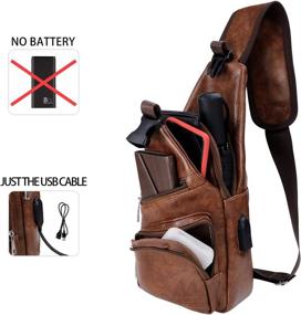 img 1 attached to 🎒 AMJ Crossbody Leather Shoulder Backpacks for Casual Daypacks