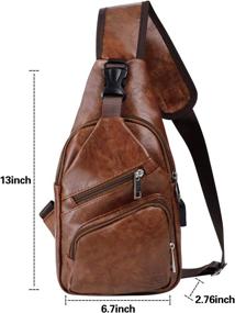 img 3 attached to 🎒 AMJ Crossbody Leather Shoulder Backpacks for Casual Daypacks