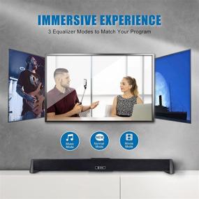 img 3 attached to 🔊 SIXGO Sound bar: Experience Rich TV Audio with Wired and Wireless Bluetooth 5.0 Connectivity, 40W Home Theater Speaker with 6 EQ Modes, Optical/AUX/RCA Support (Black)