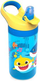 img 1 attached to 🦈 Durable Zak Designs Baby Shark Kids Water Bottle: Leak-Proof, 16 oz, with Straw and Carrying Loop