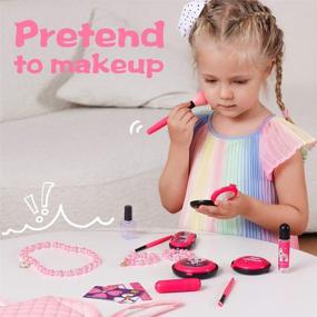 img 2 attached to 🎨 Fun-Filled Kids Makeup Kit with Smartphone and Sunglasses Combo: Unleash Your Child's Creativity!