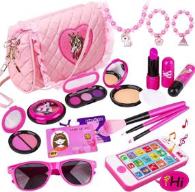 img 4 attached to 🎨 Fun-Filled Kids Makeup Kit with Smartphone and Sunglasses Combo: Unleash Your Child's Creativity!