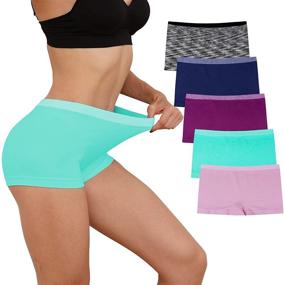 img 4 attached to Boyshort Underwear Seamless Boyshort Breathable Women's Clothing