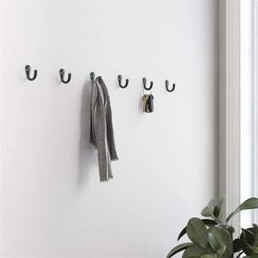 img 3 attached to 🧷 Single Prong Towel Hook by Franklin Brass - Flat Black Robe Hook for Bathroom, FBSPRH5-FB-C