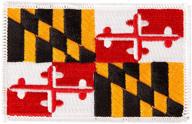 🏴 maryland flag patch - iron on sew embroidered tactical backpack hat bags - 3.5"x2.25" (single patch) logo