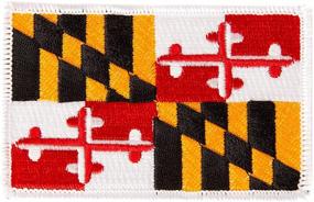 img 3 attached to 🏴 Maryland Flag Patch - Iron On Sew Embroidered Tactical Backpack Hat Bags - 3.5"x2.25" (Single Patch)