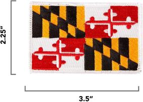 img 2 attached to 🏴 Maryland Flag Patch - Iron On Sew Embroidered Tactical Backpack Hat Bags - 3.5"x2.25" (Single Patch)