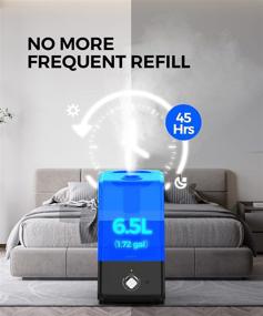 img 2 attached to 🌬️ Enhance Bedroom Comfort with rapdrop 6.5L Ultrasonic Cool Mist Humidifiers for Large Rooms: Quiet, Easy to Clean, Auto Shut-Off (Black)