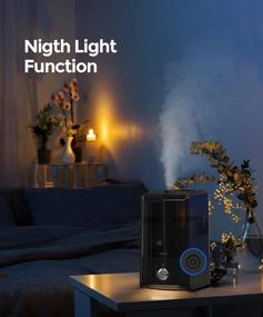 img 1 attached to 🌬️ Enhance Bedroom Comfort with rapdrop 6.5L Ultrasonic Cool Mist Humidifiers for Large Rooms: Quiet, Easy to Clean, Auto Shut-Off (Black)