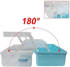 img 2 attached to 3-Layer Plastic Storage Box with Handle - Portable Organizer for Crafts, Sewing Bins in Homes, Schools, Offices, and for Travel