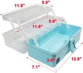 img 3 attached to 3-Layer Plastic Storage Box with Handle - Portable Organizer for Crafts, Sewing Bins in Homes, Schools, Offices, and for Travel