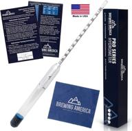 🌡️ thermometer and abv tester: american made thermo hydrometer logo