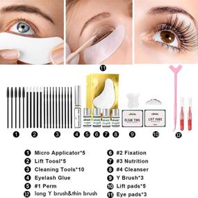 img 2 attached to Long-lasting Libeauty Lash Lift & Brow Lamination Kit: Professional Semi-Permanent Curling and Perming Set for 8 Weeks
