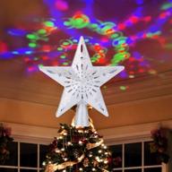 🌟 light up your christmas tree: ywlake led star topper lights with projection - ideal indoor/outdoor christmas tree decorations logo