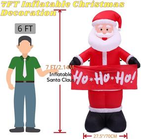 img 2 attached to WHOBUY Inflatable Christmas HoHoHo Decoration