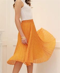 img 2 attached to NASHALYLY Womens Elastic Pleated Chiffon Women's Clothing