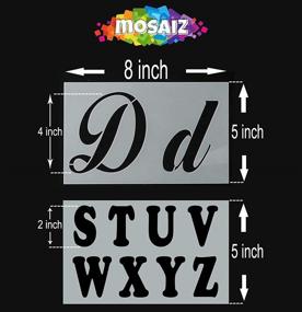 img 2 attached to Large Alphabet Stencils for Painting on Wood - Set of 40 Reusable Letter Stencils with Signs, Numbers & Templates for Crafts and DIY Projects on Walls, Glass, Canvas, Fabric - Size: 8 x 5 Inch