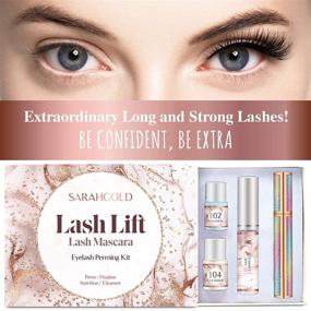 img 1 attached to 💫 Enhance Your Lashes with Sarah Gold Lash Lift Kit: Including Lash Mascara, Eyelash Perm Kit, Extensions, and Curling for Salon-Quality Results!