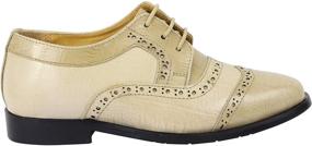 img 2 attached to 👞 Stylish LIBERTYZENO Walking Genuine Leather Champagne: A Fashionable and Comfortable Choice