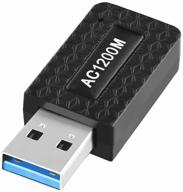 📶 usb 3.0 wifi адаптер, huanghuihao двухдиапазонный wifi dongle 1200mbps для пк - 2,42 ггц/300мбит, 5,8 ггц/866мбит, совместимый с windows xp/vista/7/8/10, linx2.6x; mac os x логотип