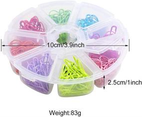 img 3 attached to 📍 320pcs Metal Knitting Pins Stitch Markers with Storage Box - Colorful Pear Shaped Safety Pins for Sewing, Clothing DIY Craft Making - Includes Knitting Counter, Crochet Needle Clip Ring - 8 Vibrant Colors