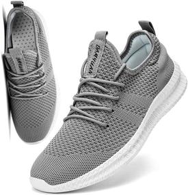 img 4 attached to FUJEAK Sneakers Lightweight Breathable Athletic Men's Shoes for Athletic