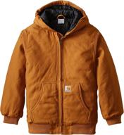 🧥 carhartt boys' quilt lined active jacket coat logo
