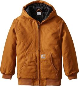 img 2 attached to 🧥 Carhartt Boys' Quilt Lined Active Jacket Coat