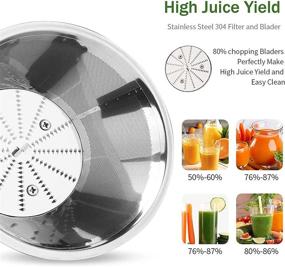 img 2 attached to 🥤 3'' Wide Mouth Juicer Machines - Easy to Clean Juice Extractor for Fruits and Vegetables, 3 Speed Centrifugal Juicer with Non-Slip Feet, BPA-Free