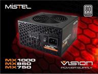 💡 mistel vision mx850 power supply - 850w 80 plus platinum certified modular psu, full modular power supply for pc, rgb led power supply controlled via motherboard logo