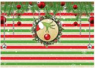 🎄 funnytree 7x5ft merry christmas party backdrop: xmas classical stripe snowflake glittering background for photography, birthday, baby shower, and holiday festival photobooth cake table banner decors logo