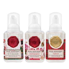 img 1 attached to 🧼 Michel Design Works Mini Foaming Soap 3-Pack Set: Nutcracker, Peppermint, and Tartan Bliss