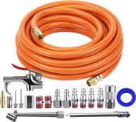 🔧 tool daily air compressor kit with 3/8 inch x 25 ft hose and 18-piece air tool accessories, featuring 1/4 inch fitting logo