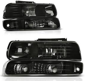 img 4 attached to 🚗 High-Quality AUTOSAVER88 Headlights Assembly for Chevy Silverado & Tahoe Suburban (1999-2006) - Complete Set Including Bumper Lights