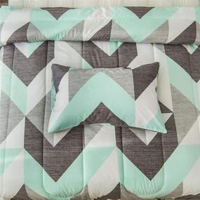 img 3 attached to Bedbay Turquoise Comforter Geometric Pillowcases